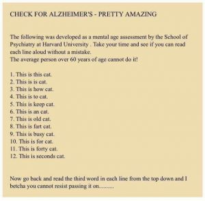 Alzheimers test