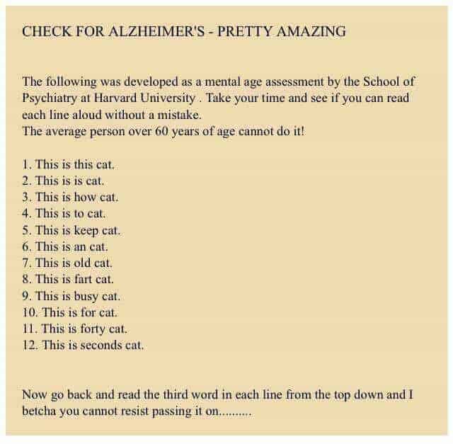 Alzheimers test